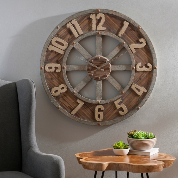 Distressed Garrison Wooden Clock Kirklands