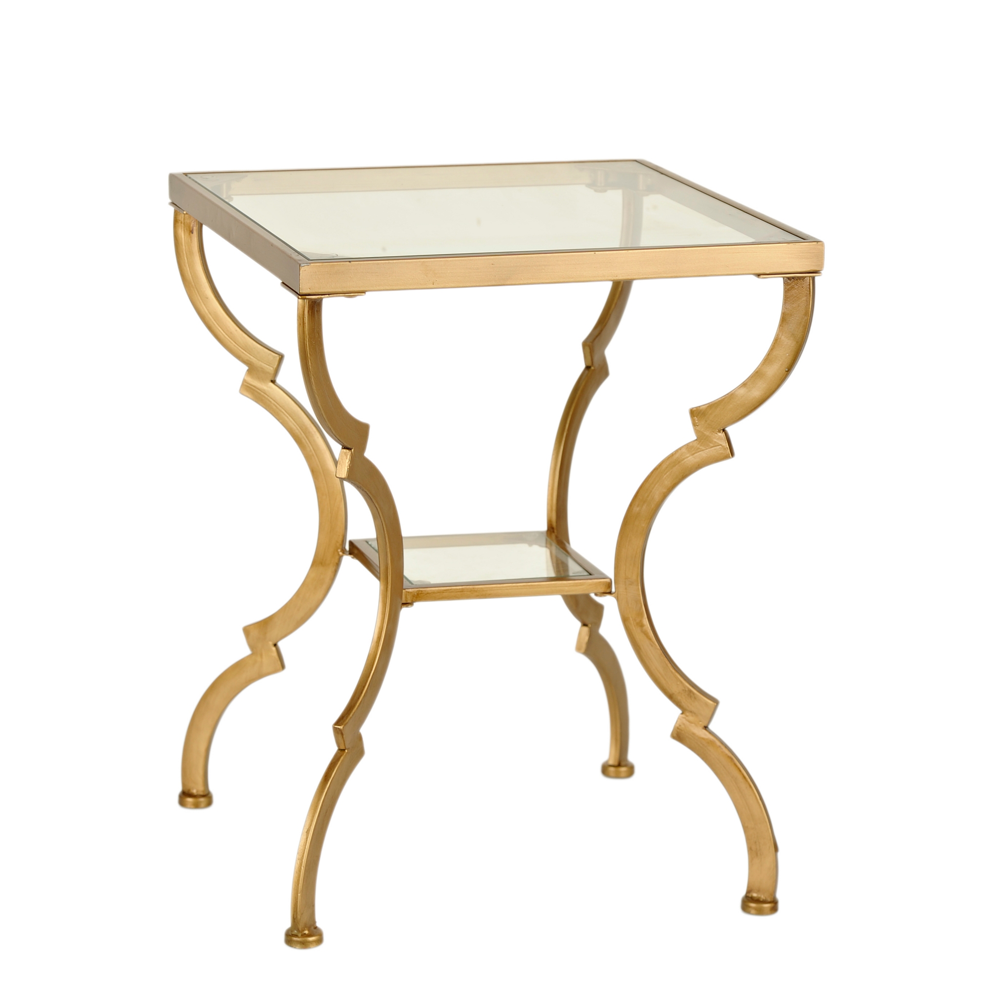 Metal And Glass Gold Geometric Accent Table Kirklands