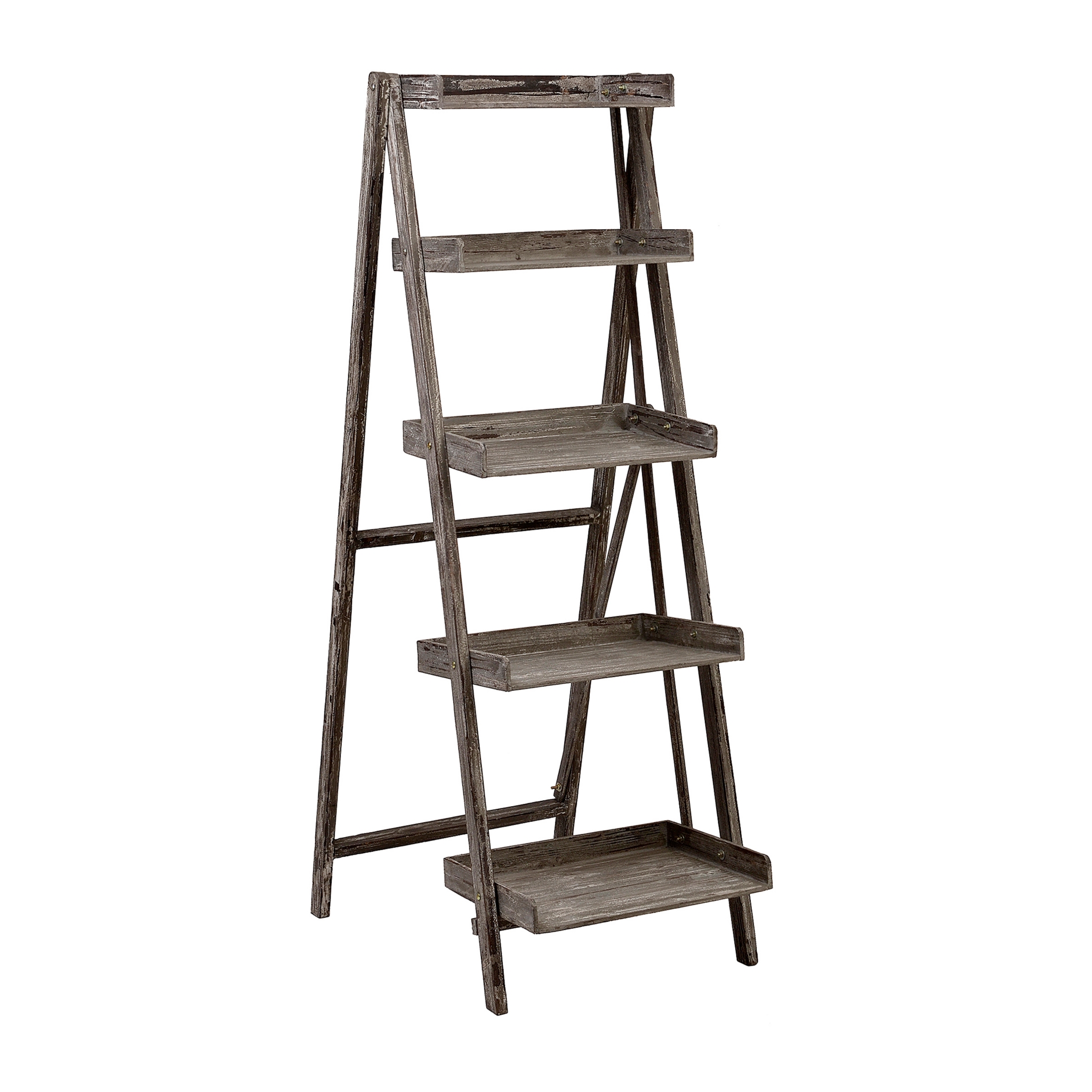 Weathered Gray 5Tier Ladder Shelf Kirklands