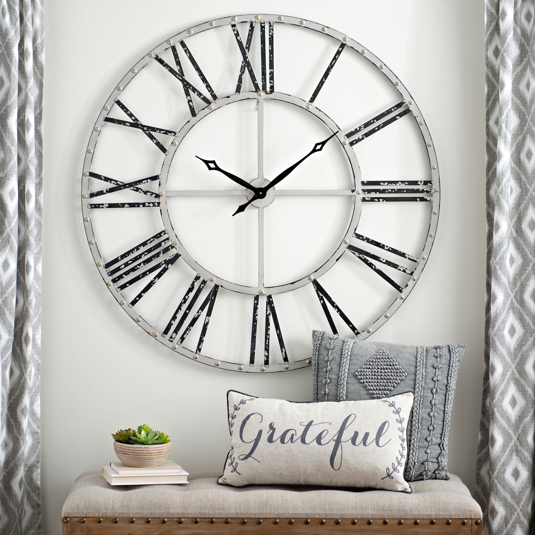 Addison Cream Open Face Clock, 45 in. Kirklands