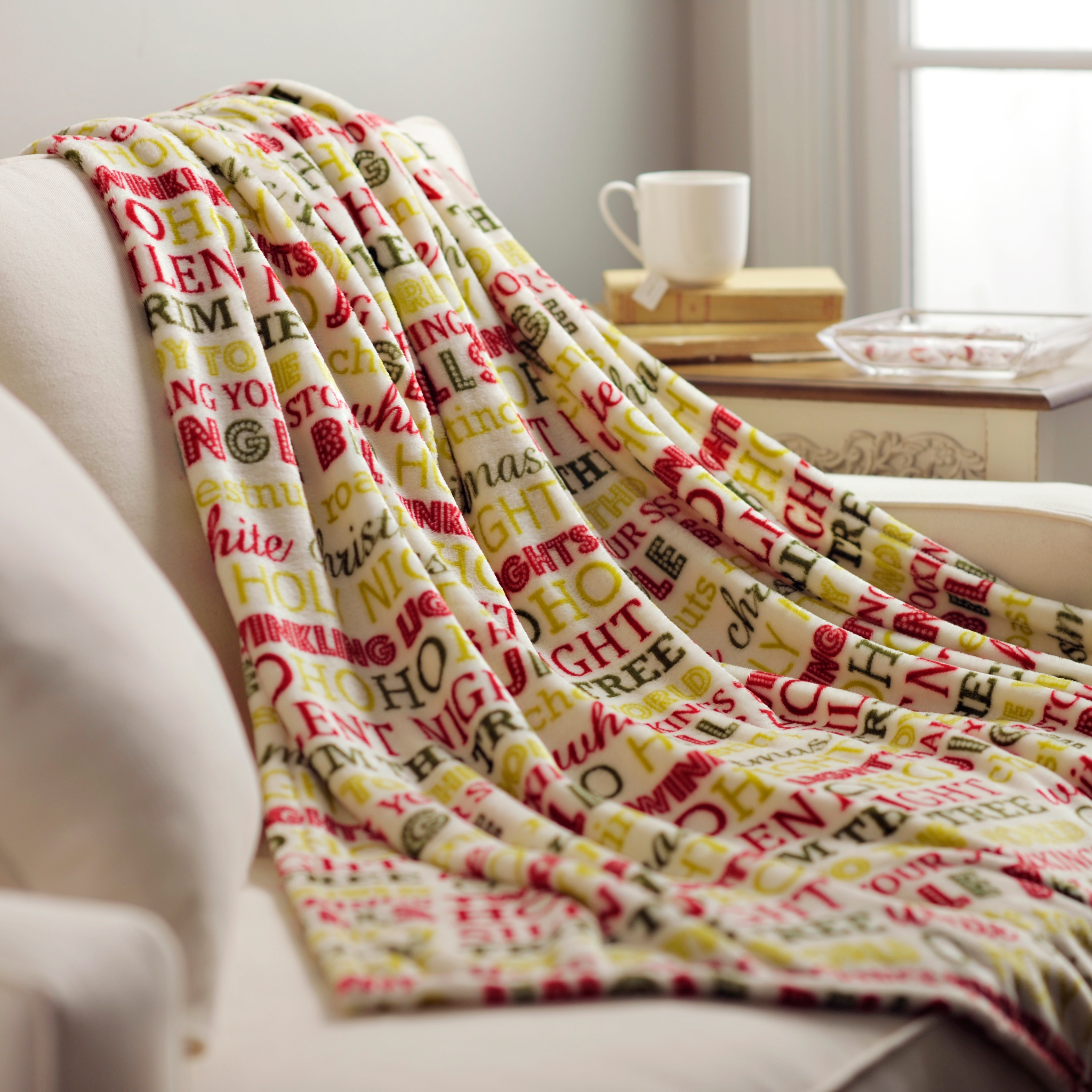 Christmas Typography Throw Blanket Kirklands