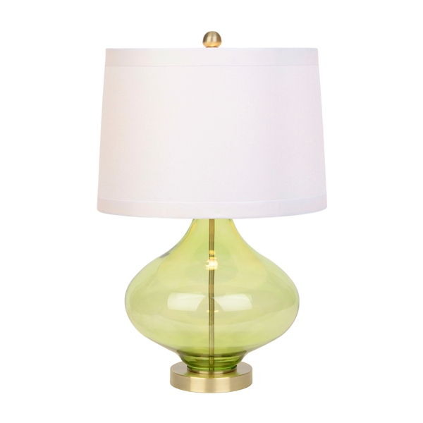 Curved Green Glass Table Lamp Kirklands