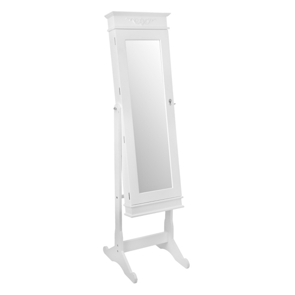 White Cheval LED Jewelry Armoire Mirror Kirklands