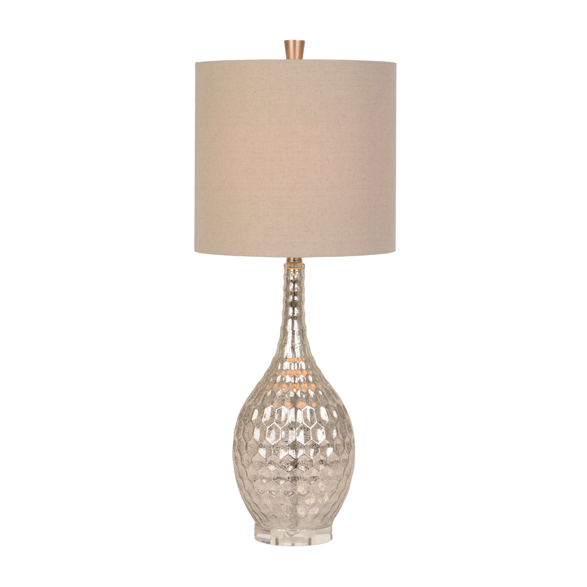 Dimpled Silver Mercury Glass Table Lamp Kirklands