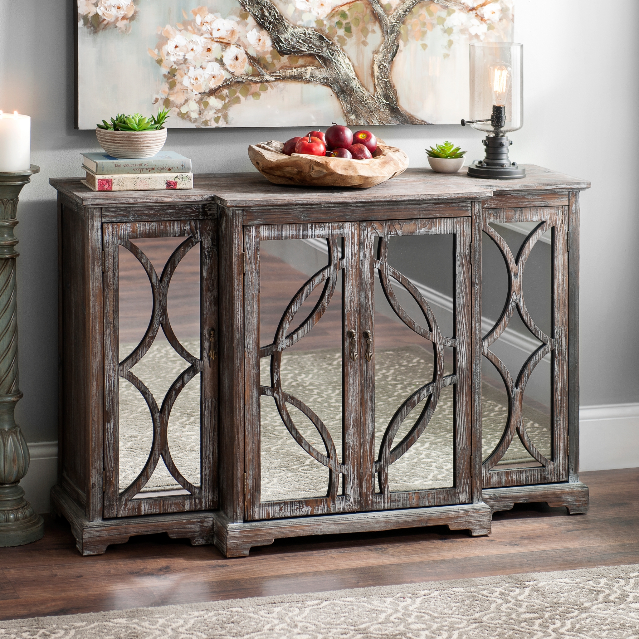 Galloway Rustic Mirrored Sideboard Kirklands
