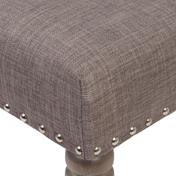 Upholstered Gray Ottoman Kirklands