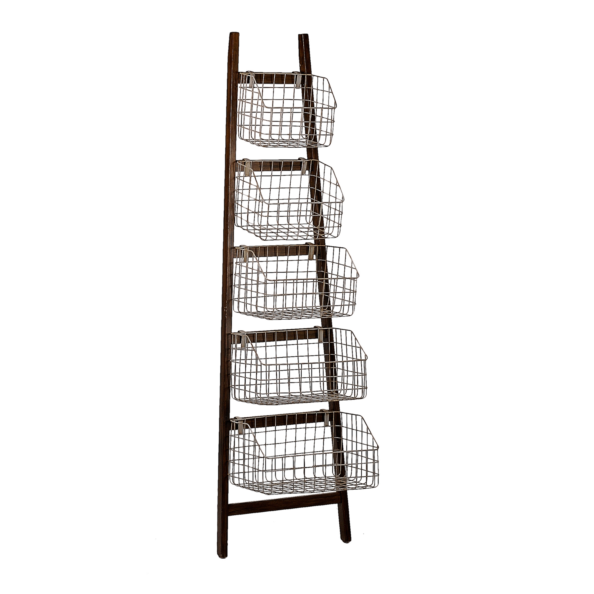 Rustic Storage Basket Ladder Kirklands