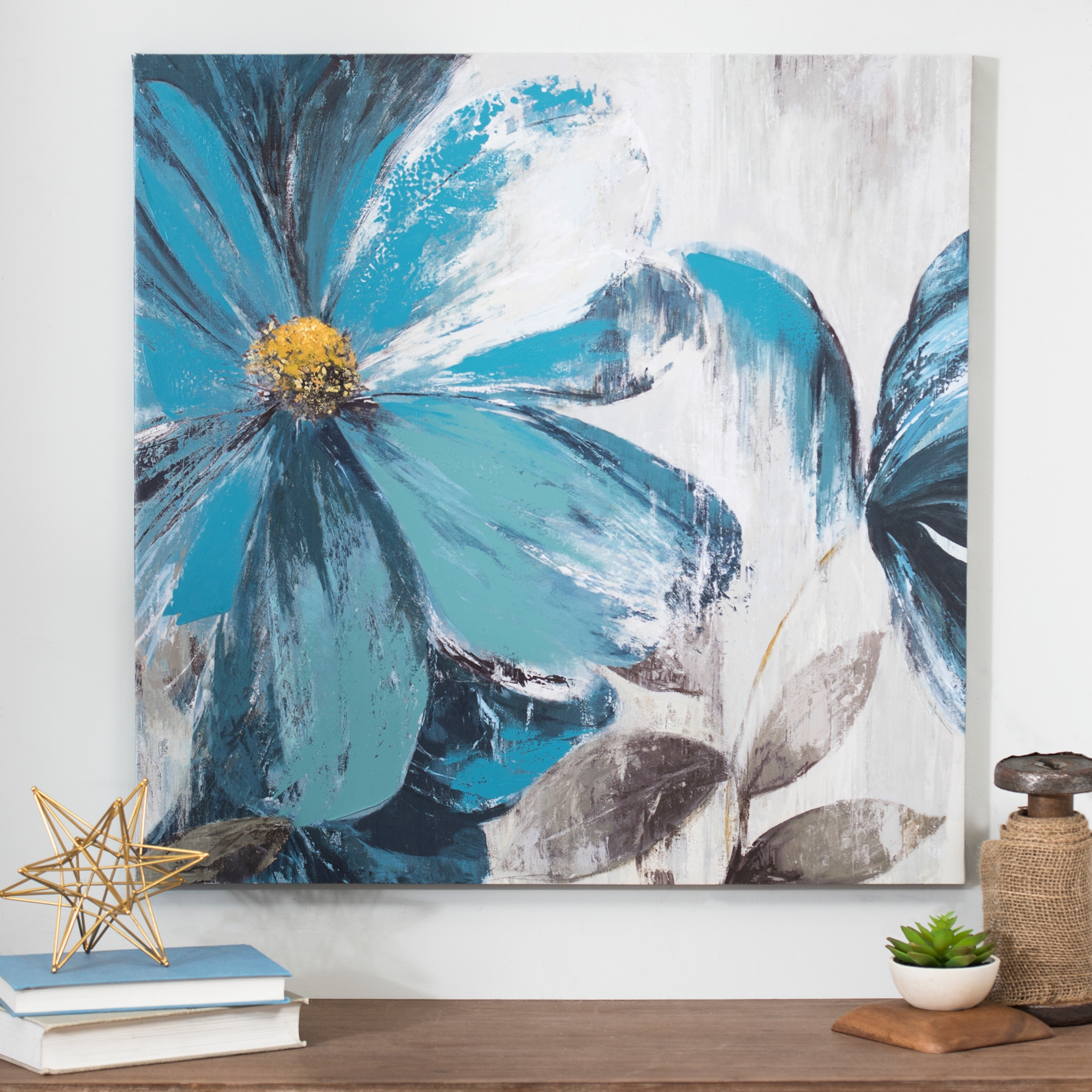 Blue Florals I Canvas Art Print Kirklands