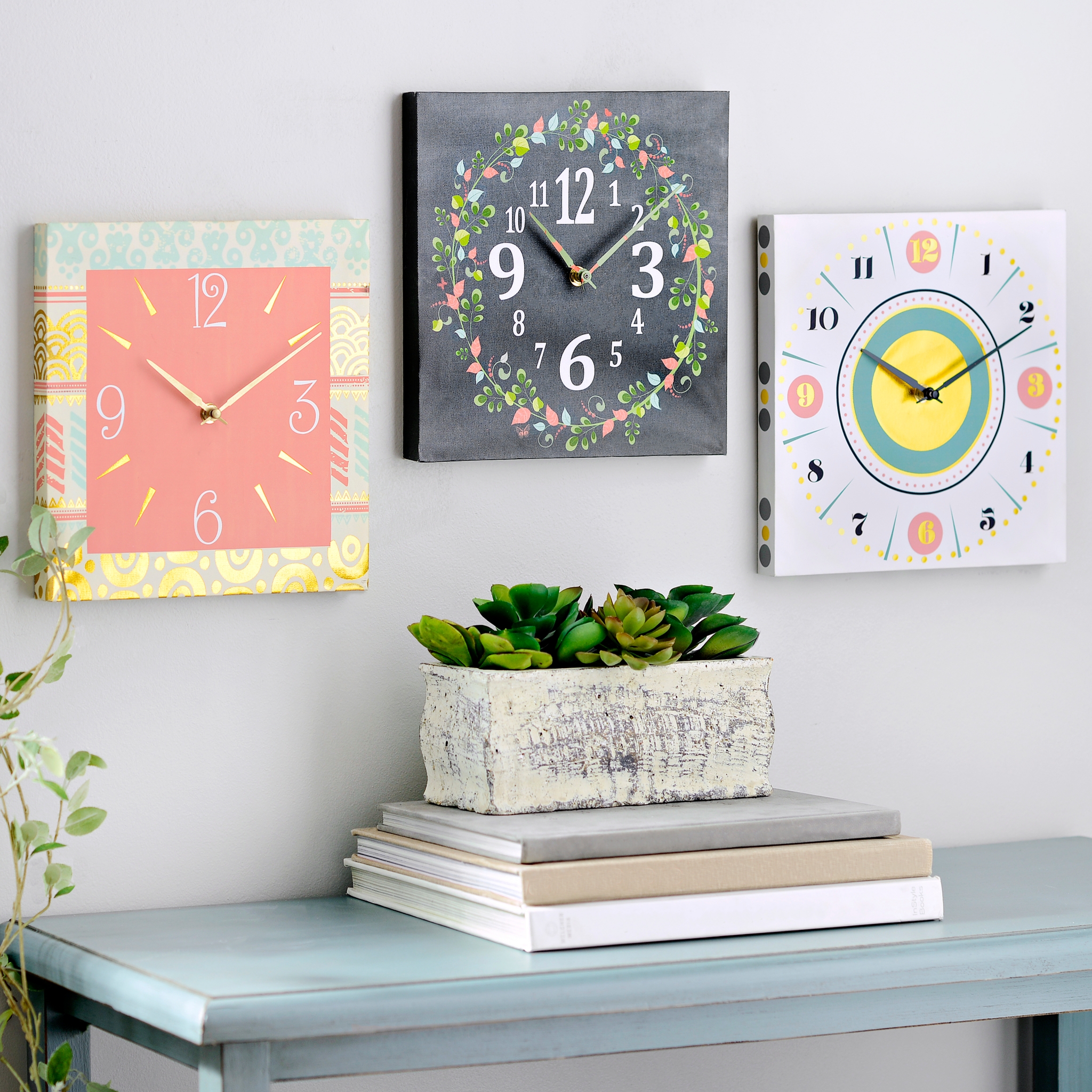 Vintage Canvas Clocks Kirklands