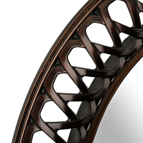 Bronze Weave Oval Mirror Kirklands