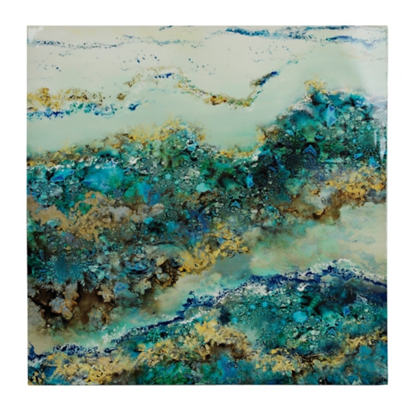 Blue and Gold Geode Canvas Art Print Kirklands