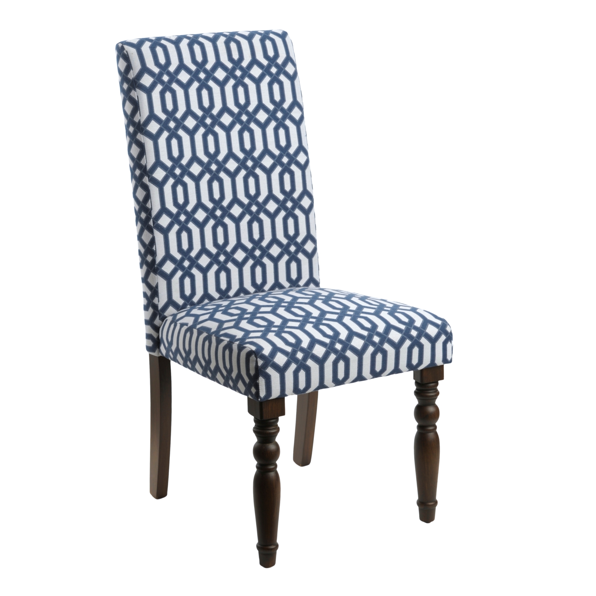 Navy Lattice Parsons Chair Kirklands