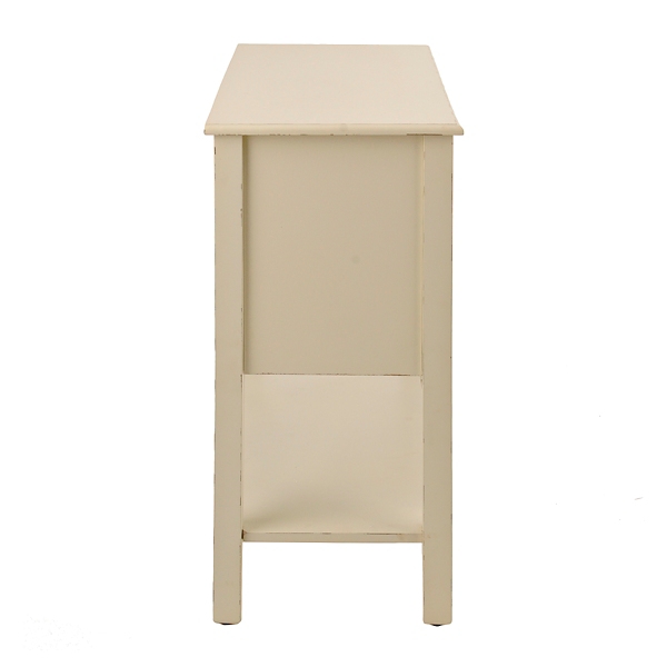 Cream Window Pane Console Table Kirklands