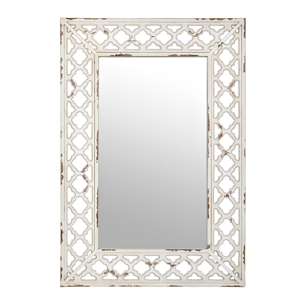 Antique Cream Open Trellis Mirror Kirklands