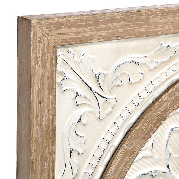 Cream Metal and Wood Medallion Wall Plaque Kirklands