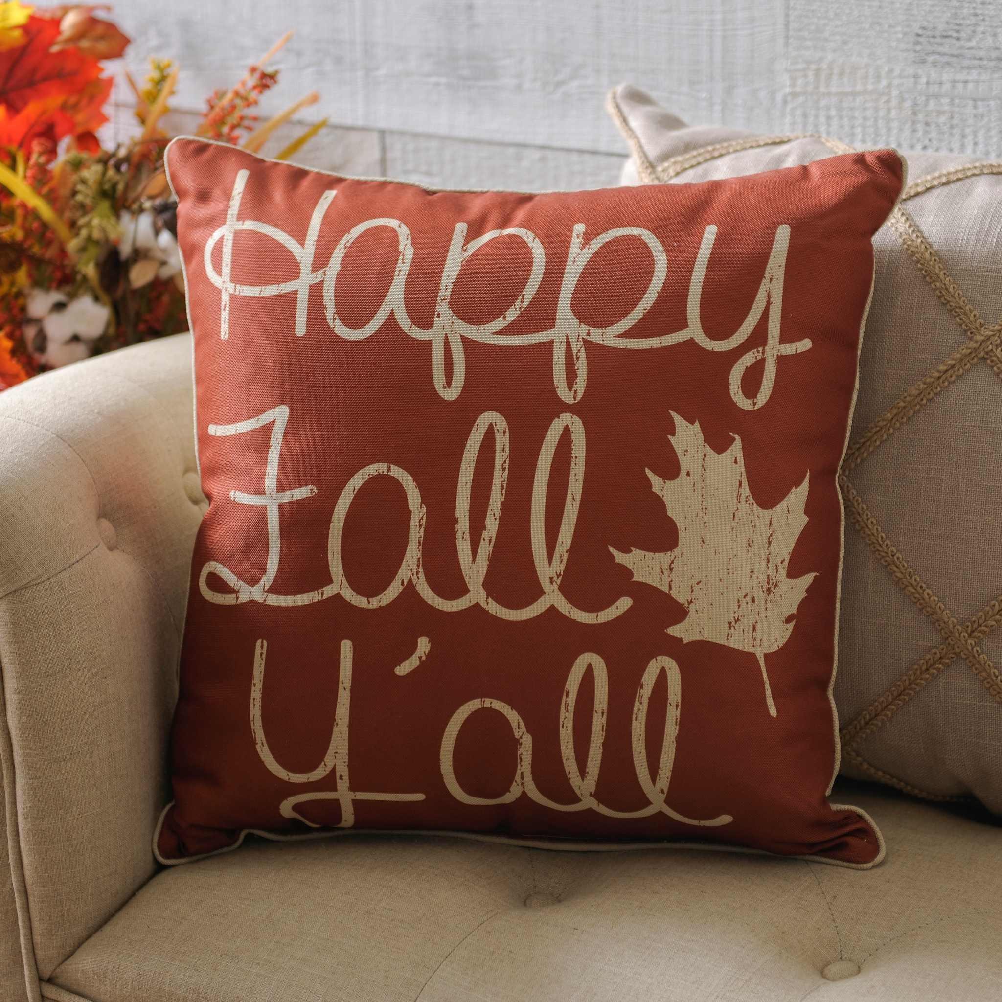 Orange Happy Fall Y'all Pillow Kirklands