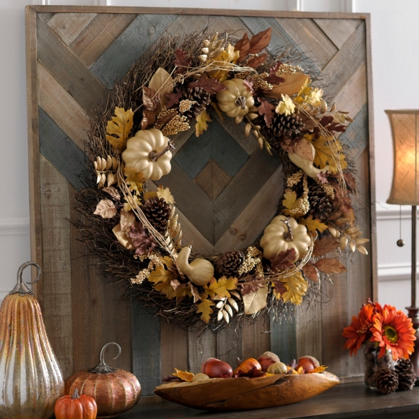 Golden Pumpkin Mix Wreath Kirklands
