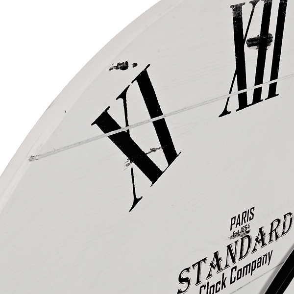 Jacob White Wood Plank Clock Kirklands