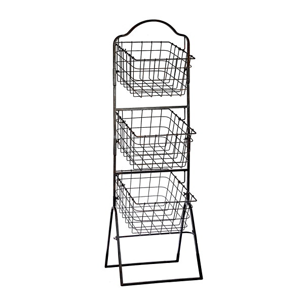 Bronze 3Tier Metal Basket Tower Kirklands
