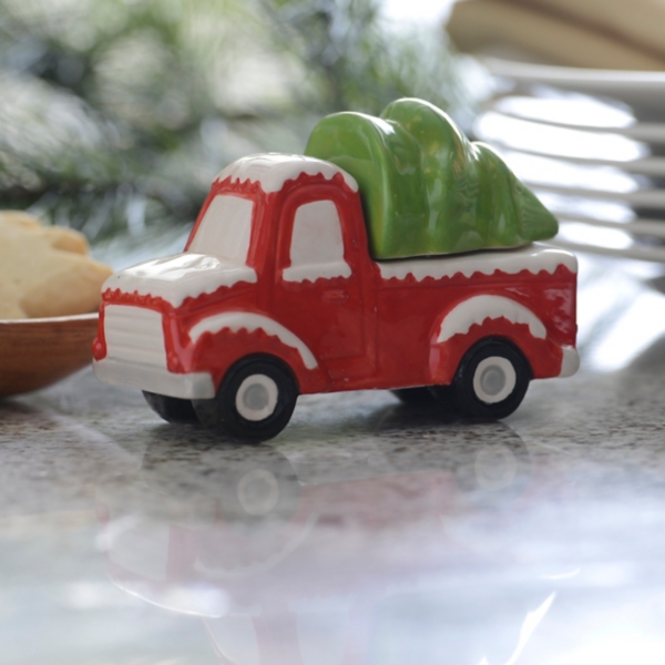 Red Truck and Tree Salt and Pepper Shaker Set Kirklands