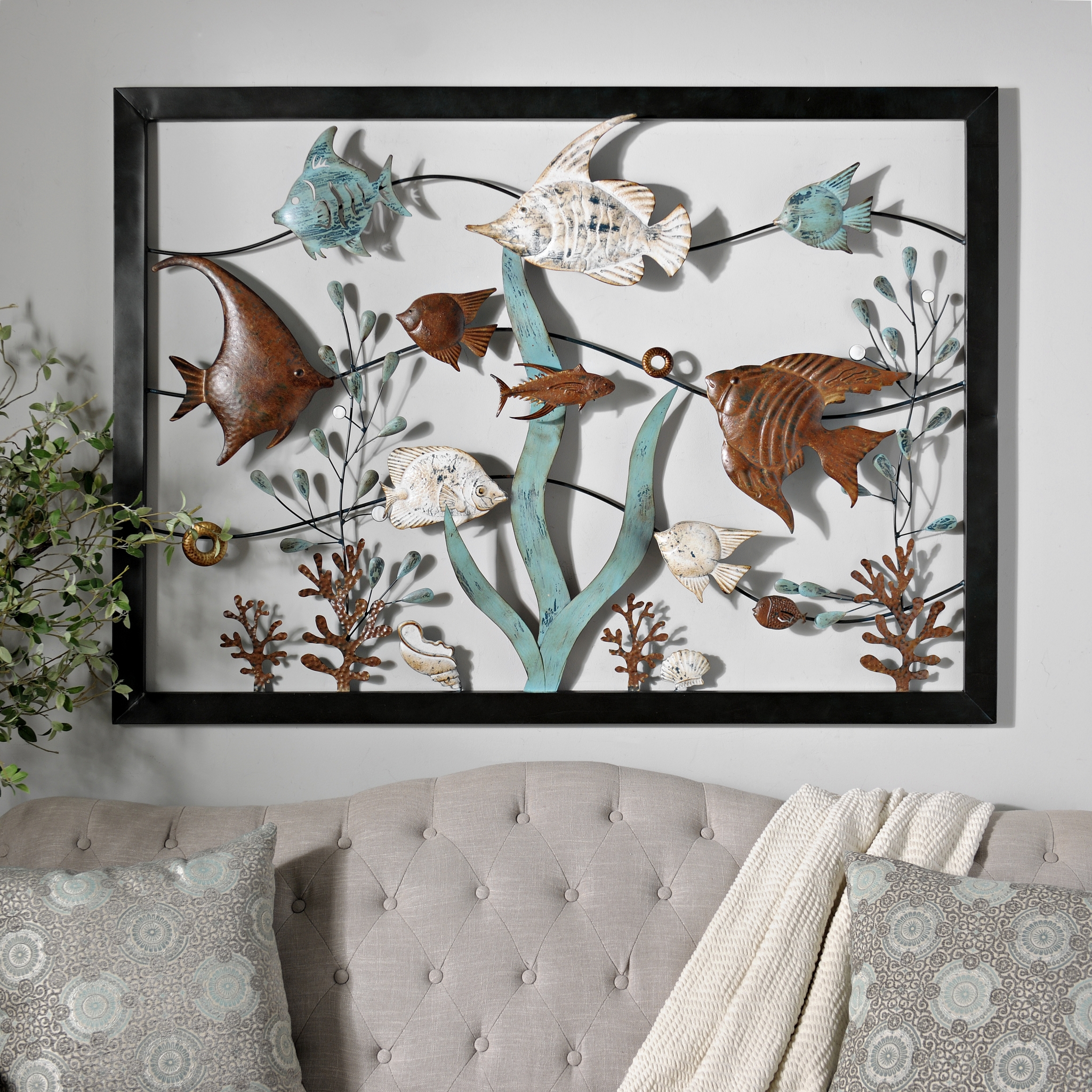 Metal Aquarium Framed Wall Plaque Kirklands