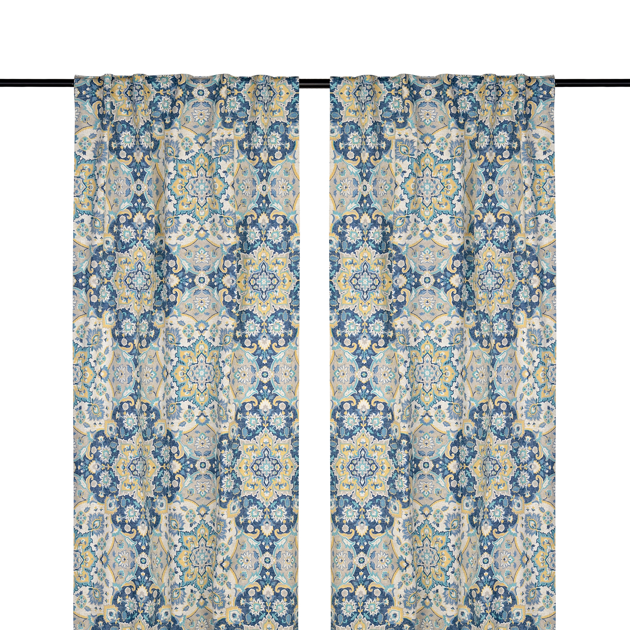 Blue Caspian Curtain Panel Set, 108 in. Kirklands