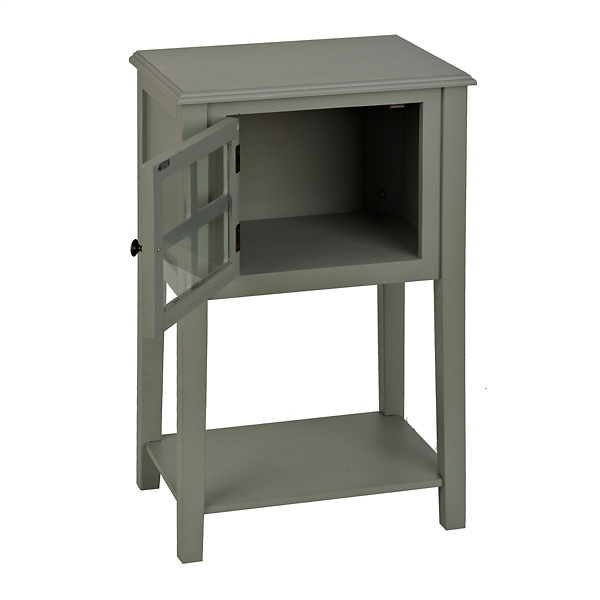 Blue Windowpane Side Table Kirklands