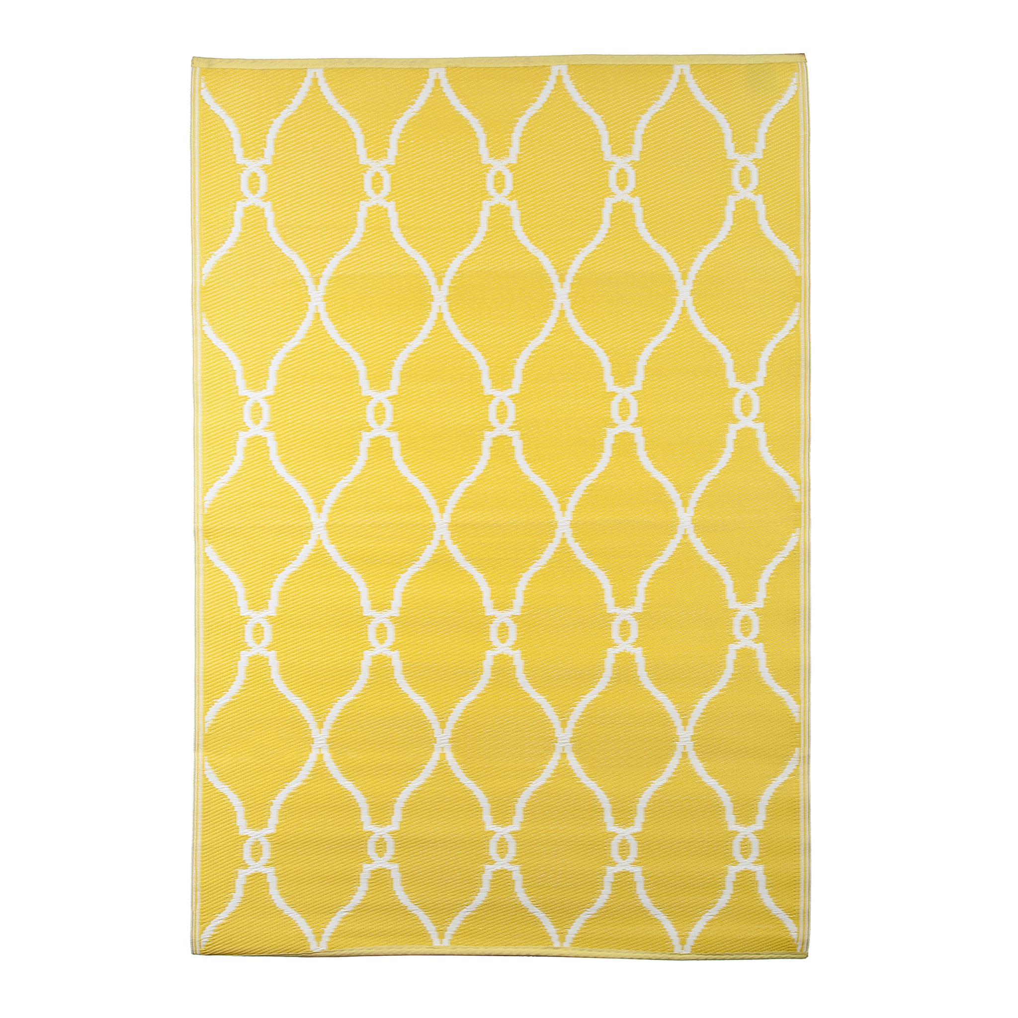 Yellow Lattice Outdoor Rug, 4x6 Kirklands