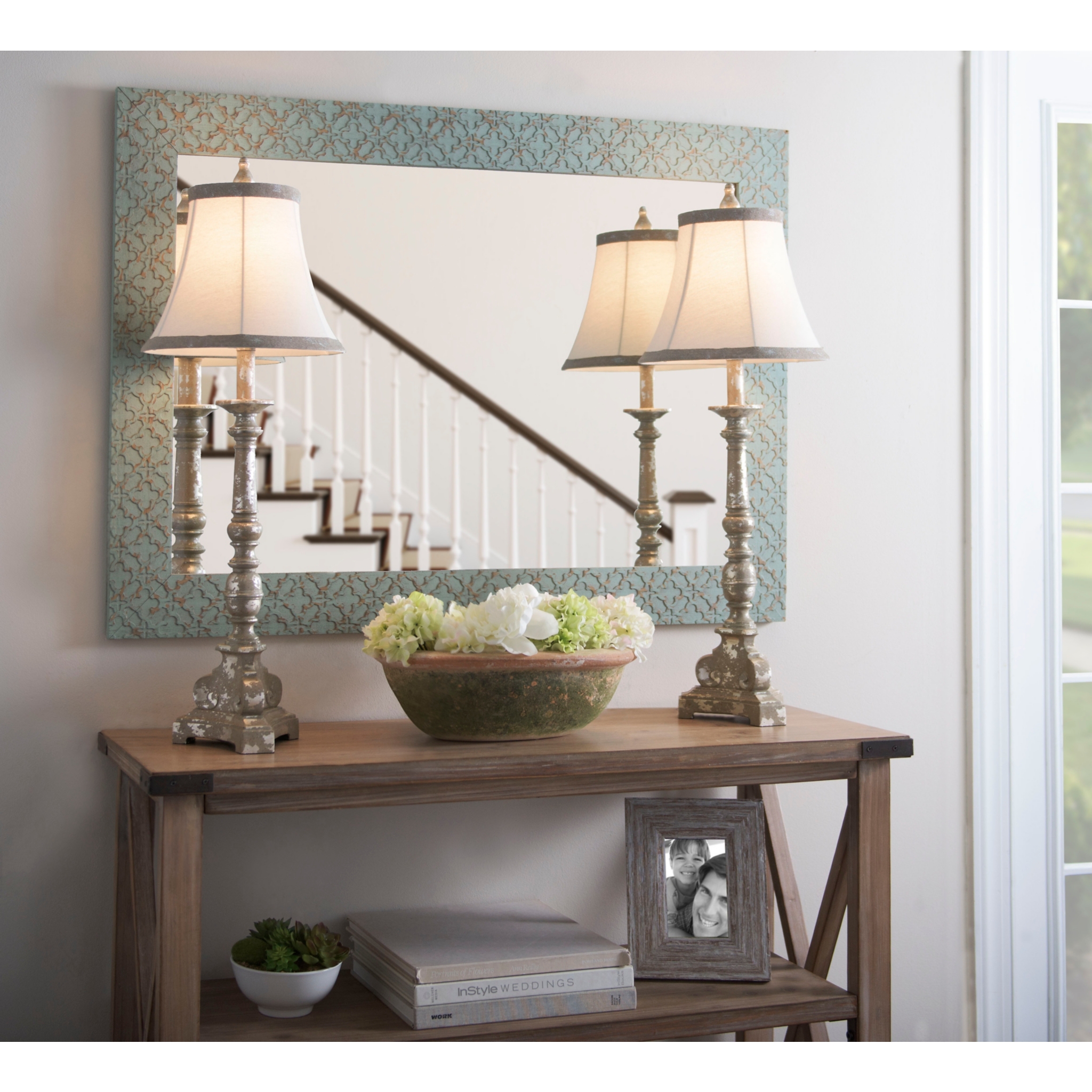 Cottage Blue Clover Mirror Kirklands