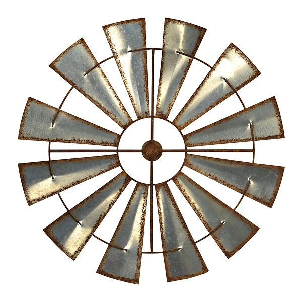 Antique Metal Windmill Plaque Kirklands