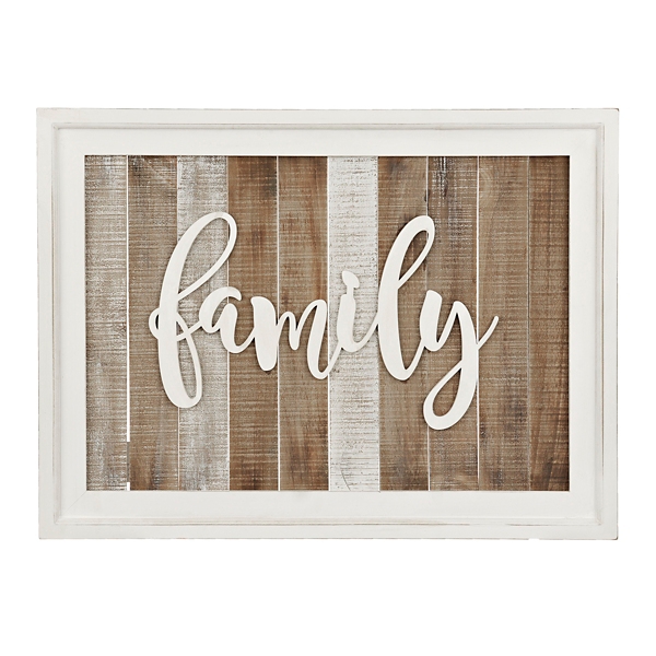 Slatted Wood Framed Family Wall Plaque Kirklands