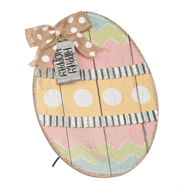 Pastel Chevron Easter Egg Easel Kirklands