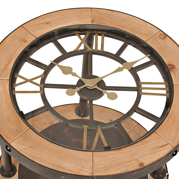 Industrial Clock Side Table Kirklands