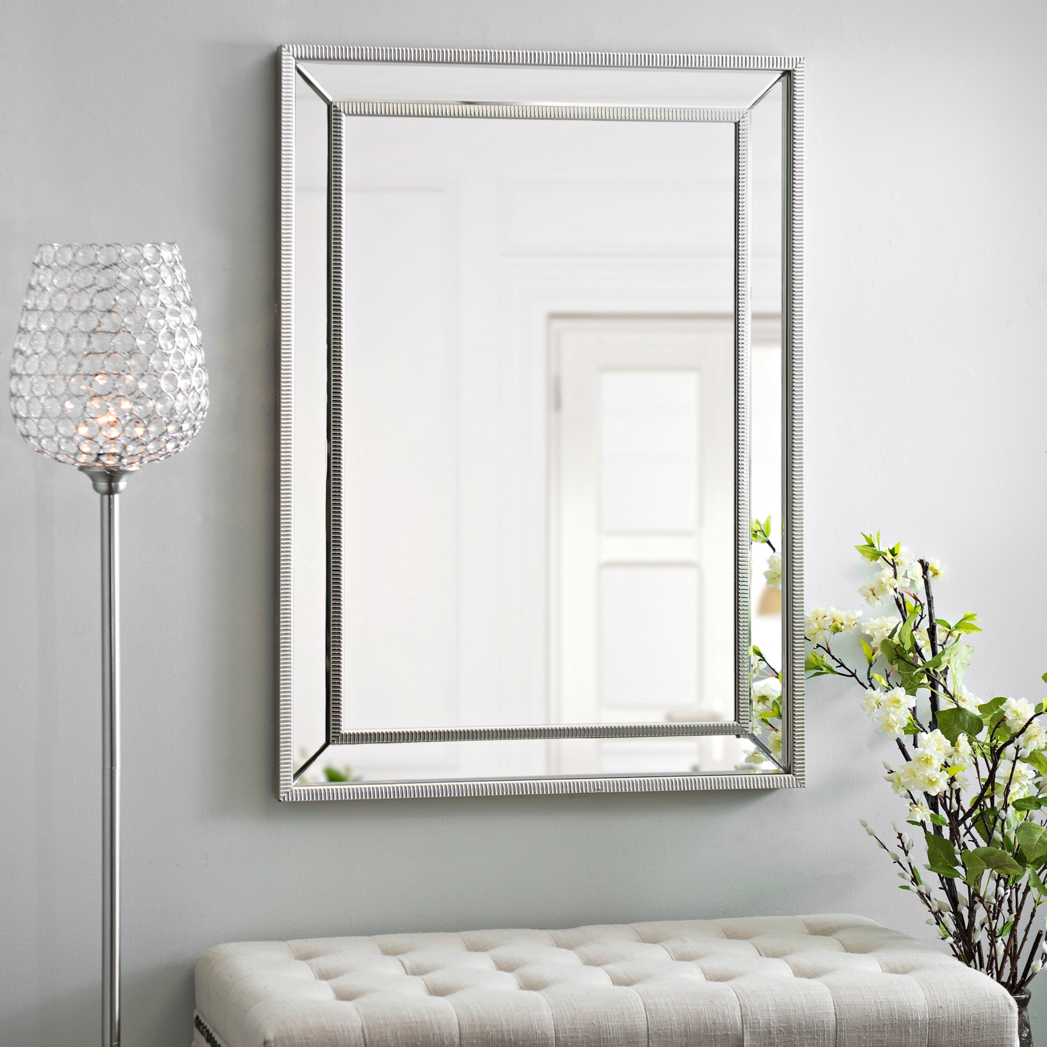 Medium Silver Luxe Mirror Kirklands