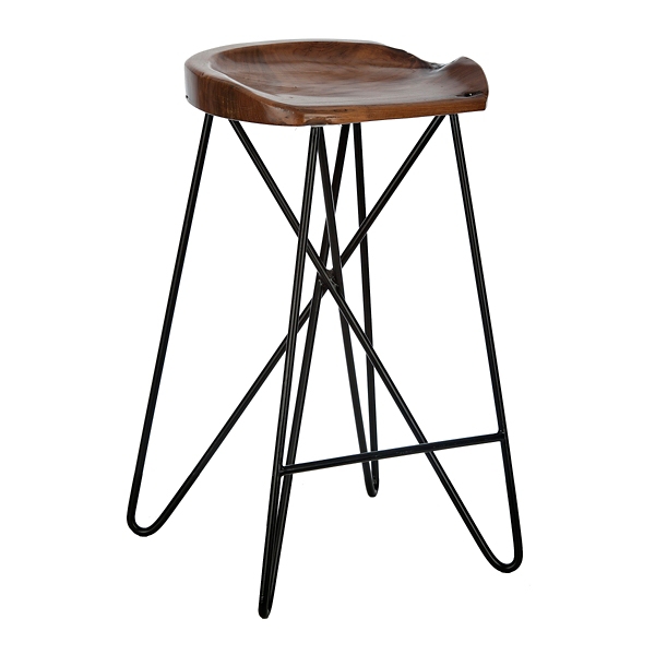 Criss Cross Teakwood Bar Stool Kirklands