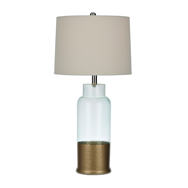 Gold Dipped Aqua Glass Table Lamp Kirklands