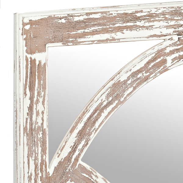 Distressed Arch Wooden Wall Mirror Kirklands