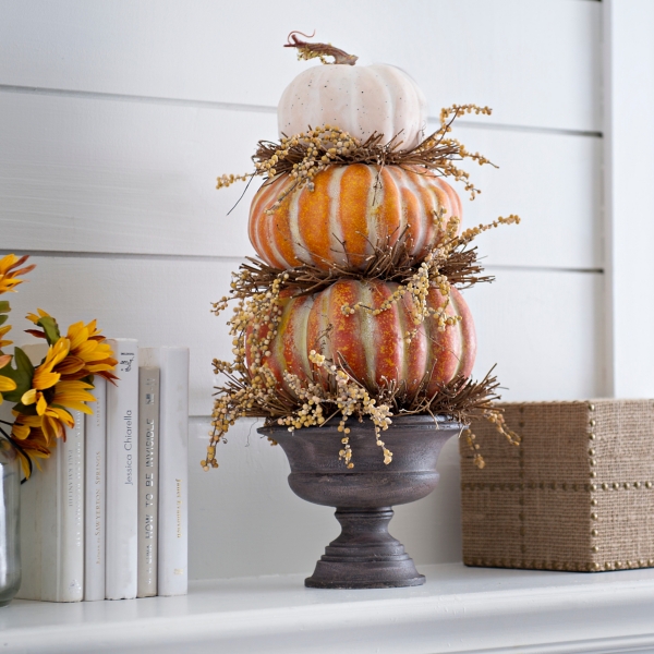 Stacked Pumpkin Urn Arrangement Kirklands