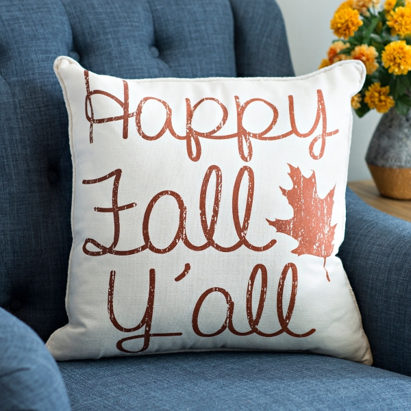 Harvest Happy Fall Y'all Pillow Kirklands