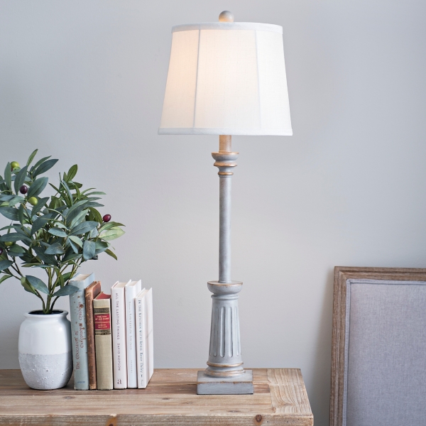Nora Antique Gray Buffet Lamp Kirklands