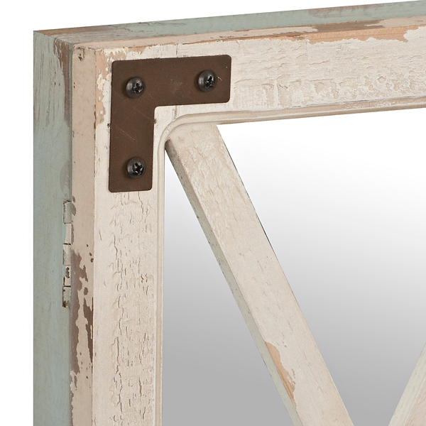 White Shutter Barn Door Decorative Mirror Kirklands