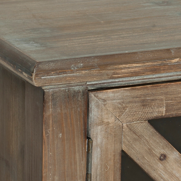 Wood and Glass Barn Door Console Table Kirklands