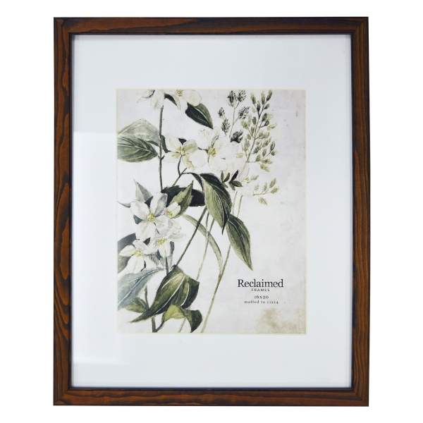 Espresso Stained Wood Matted Picture Frame, 16x20
