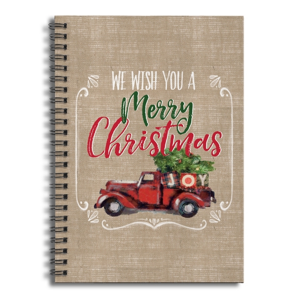 Merry Christmas Truck Spiral Notebook