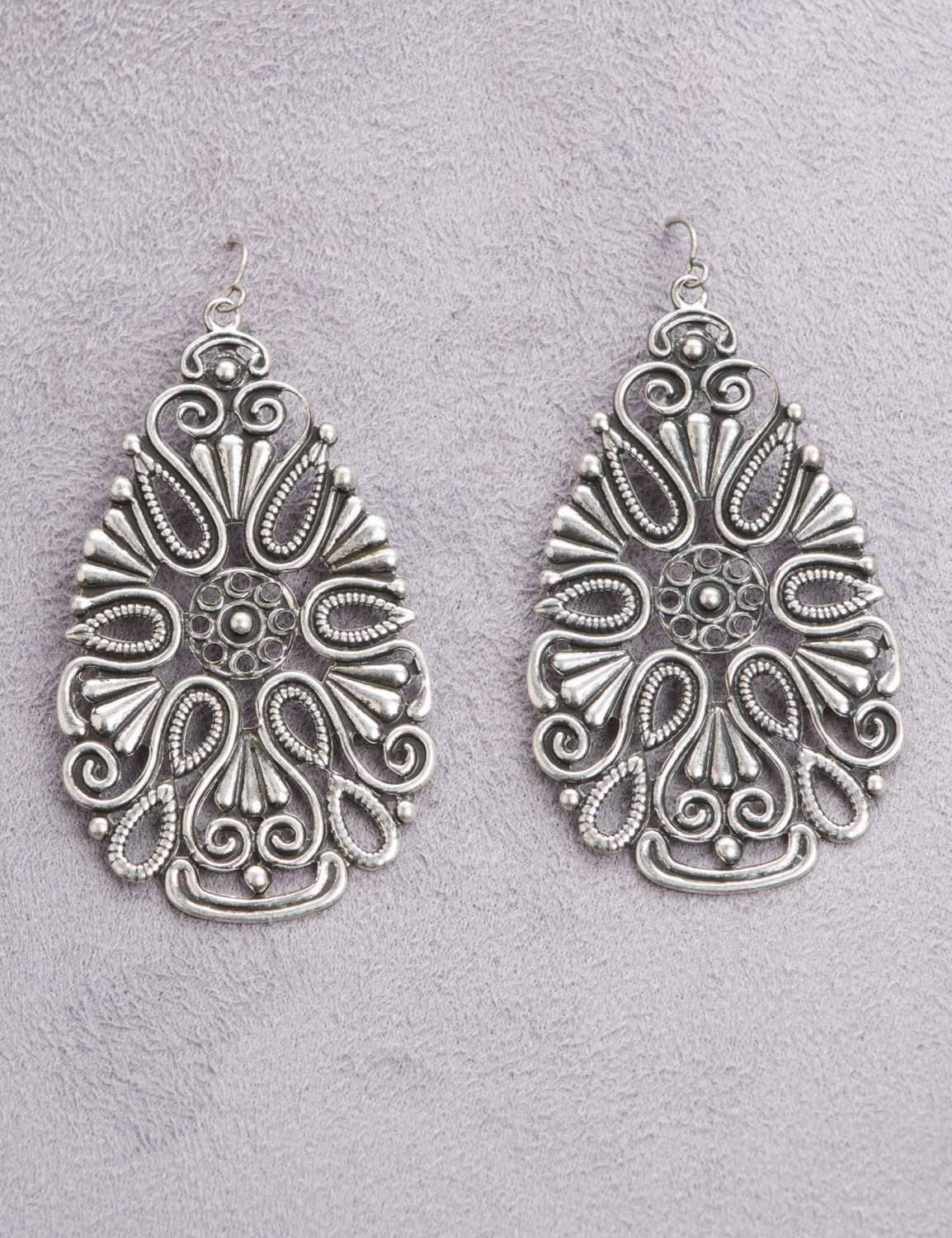Filigree drop earrings::Jewelry~~earrings