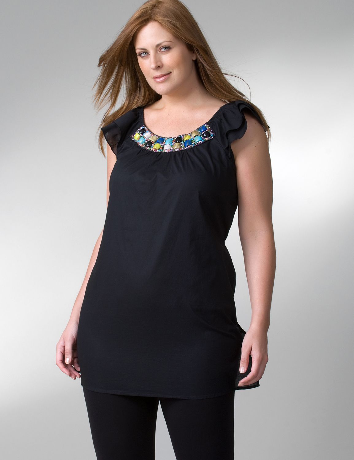 Stone embellished tunic