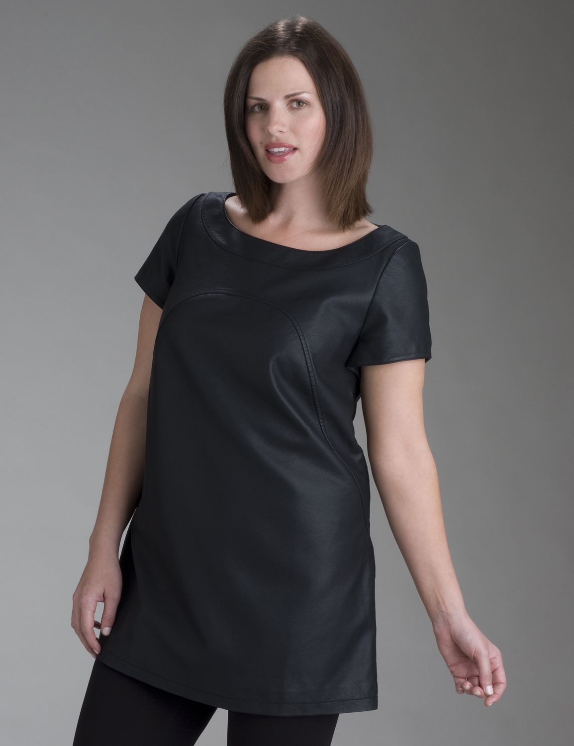 Leather-look tunic → $23.85