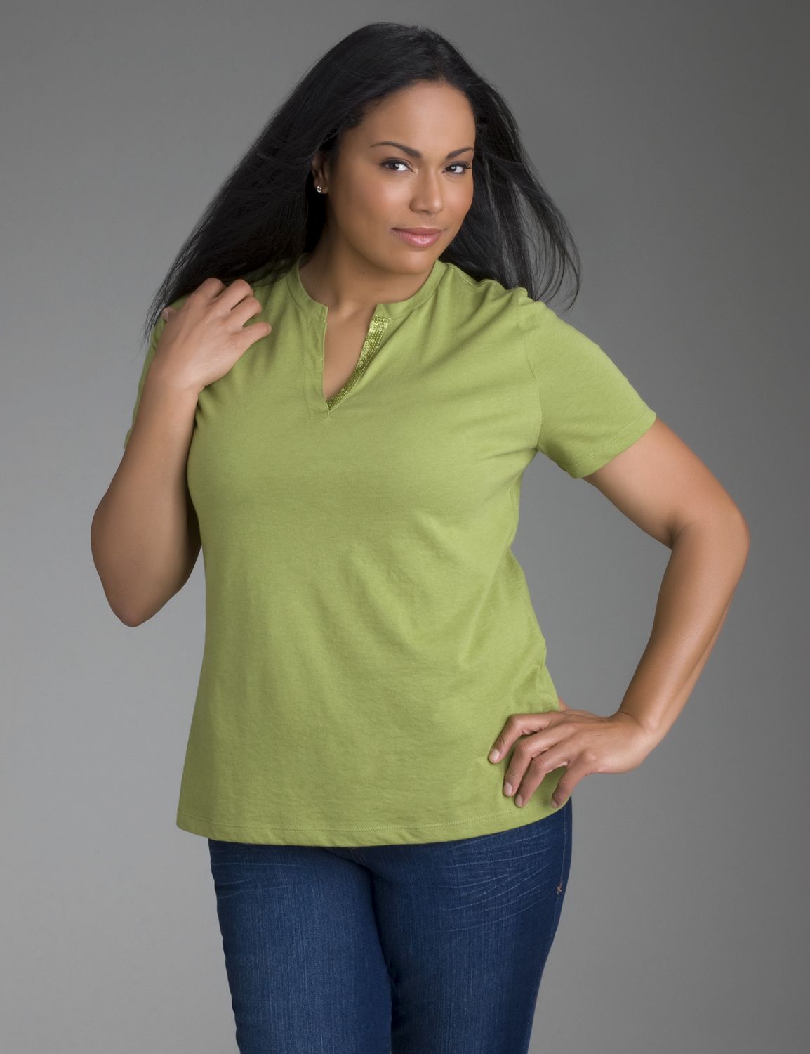 Sequin-accented tee shirt::Tops~~sale tops & sweaters