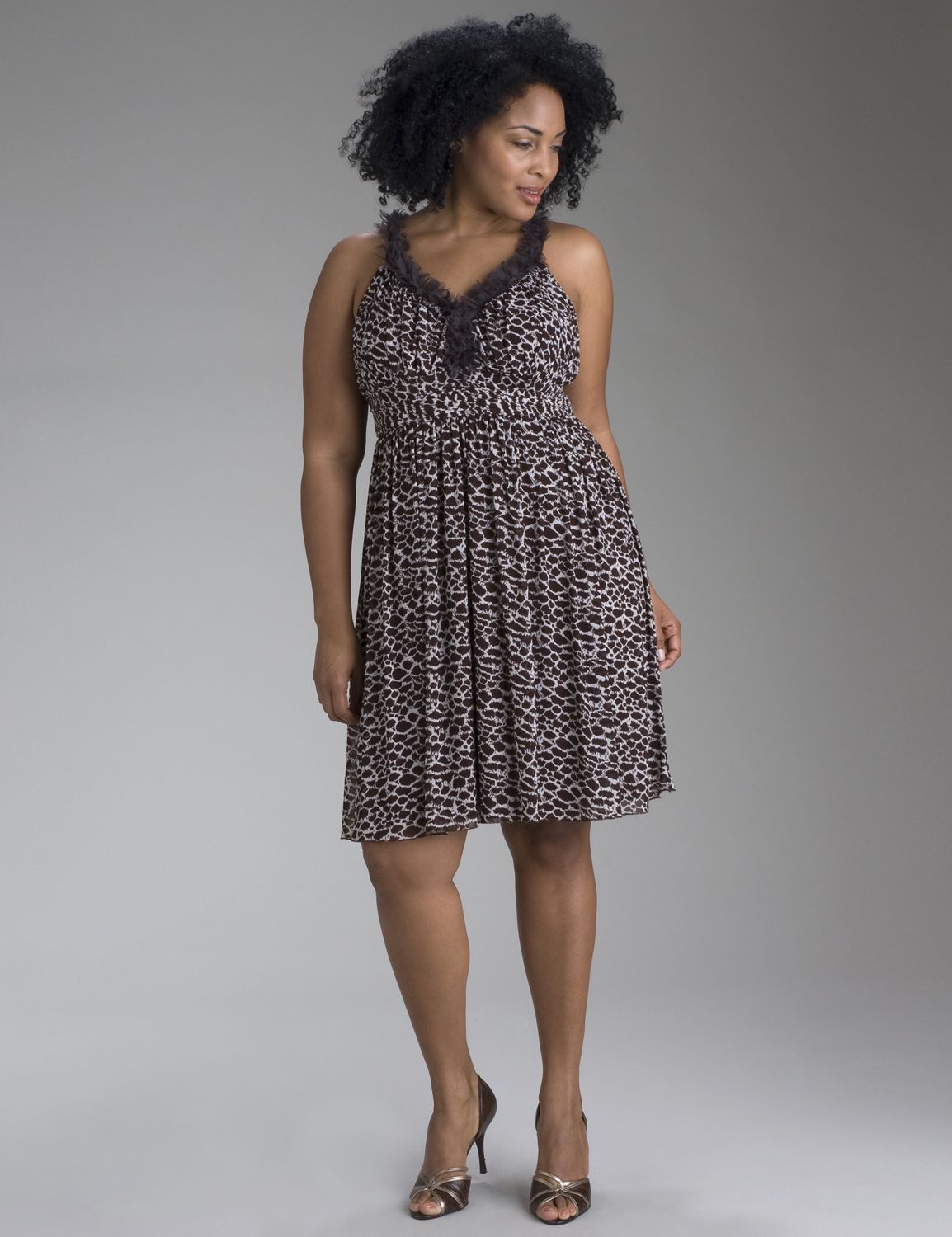Ruffle trim mesh dress::Career~~sale career