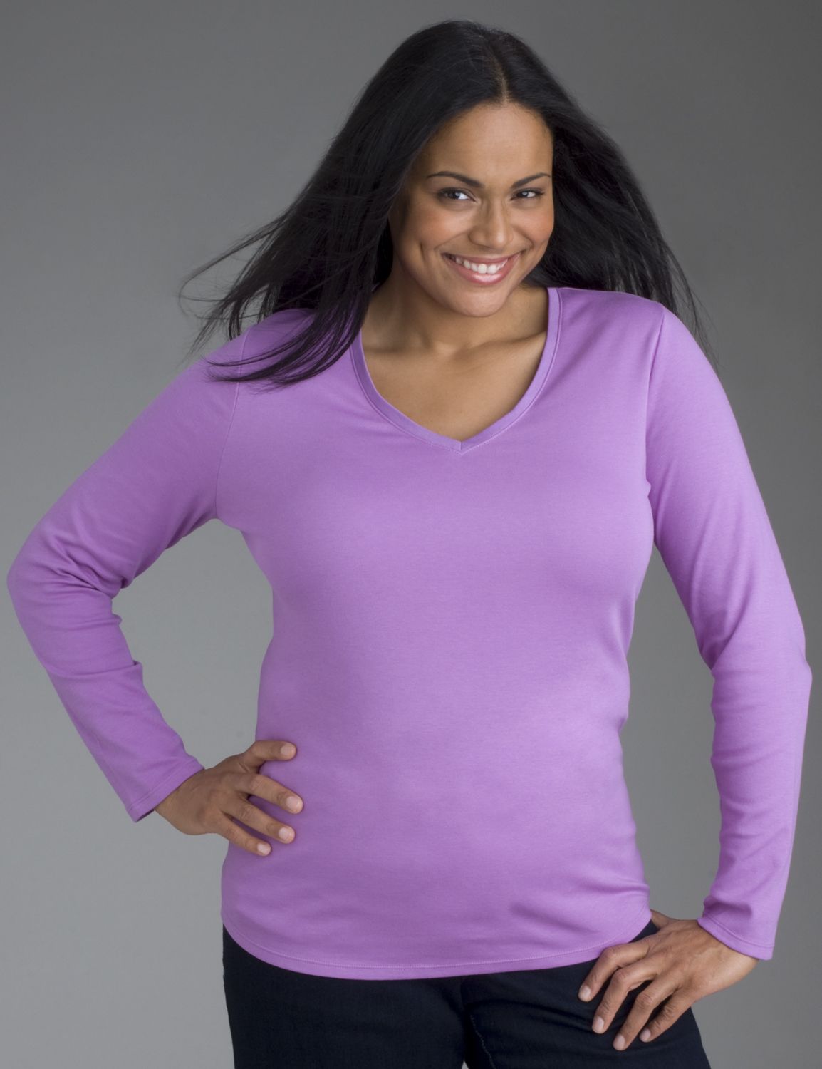 Supima cotton V-neck tee shirt